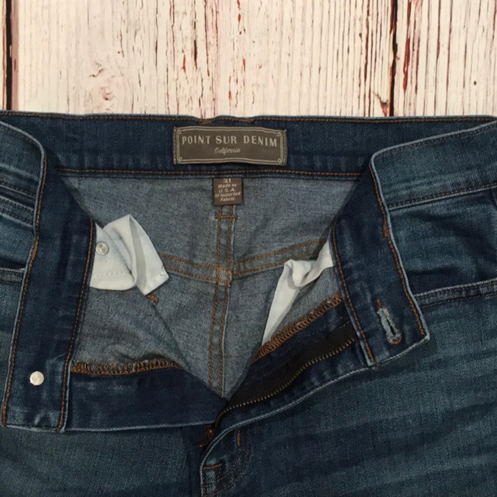 J Crew Point Sur Skinny Jeans w/ Whiskering, sz 31 - Picture 4 of 9